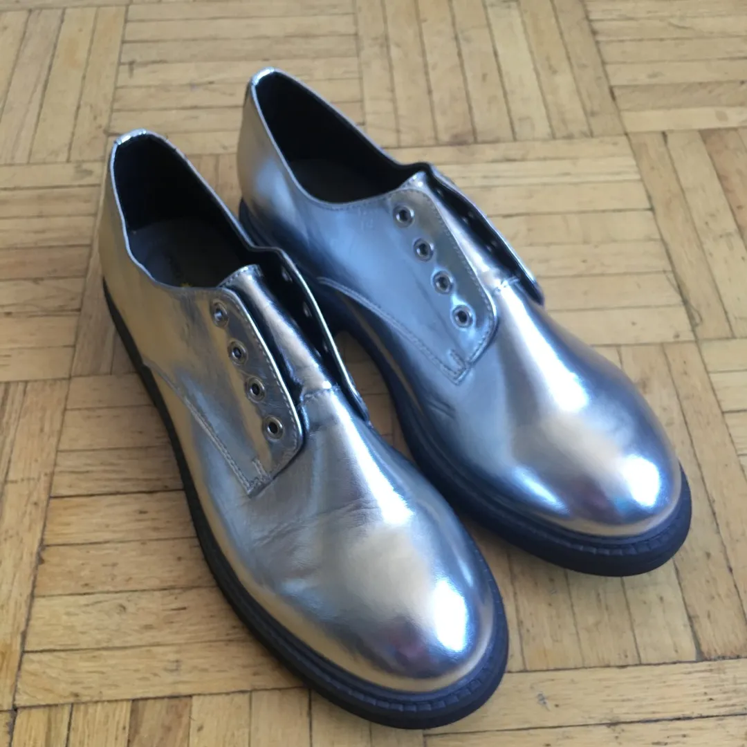 BRAND NEW SILVER SHOES! photo 1