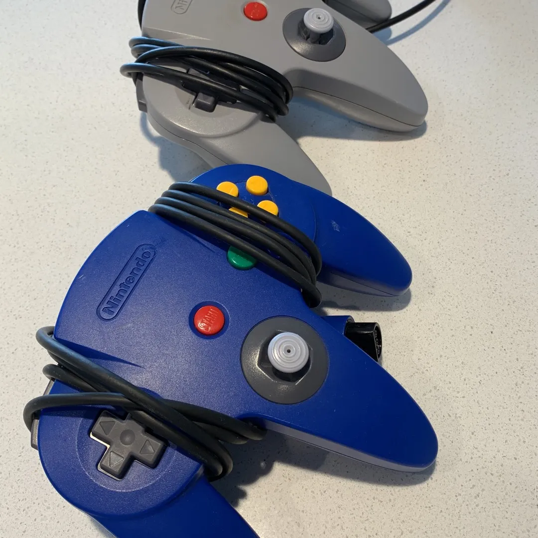 2 Original Nintendo 64 Controllers photo 1