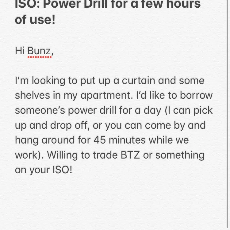 ISO: Borrow A Power drill! photo 1