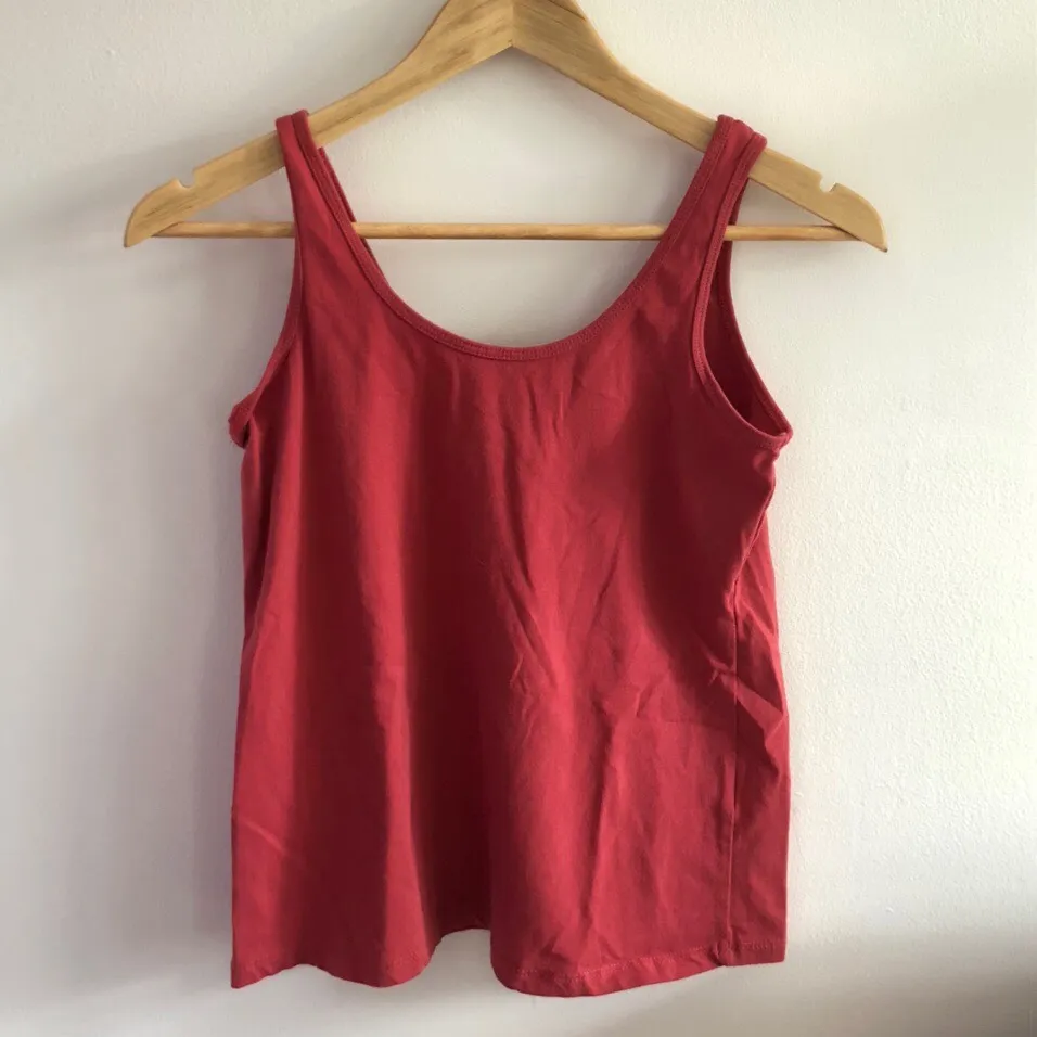 Small Basic Red Tank Top photo 1