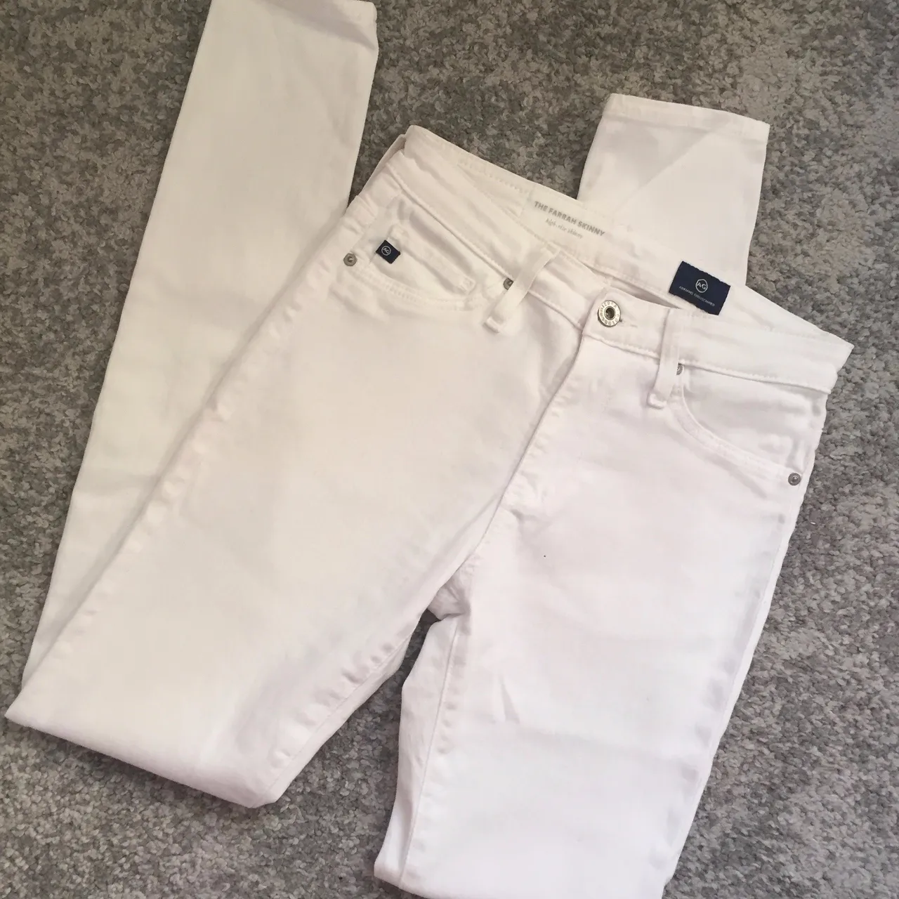 AG Jeans The Farrah Skinny High Rise in White 24 photo 5
