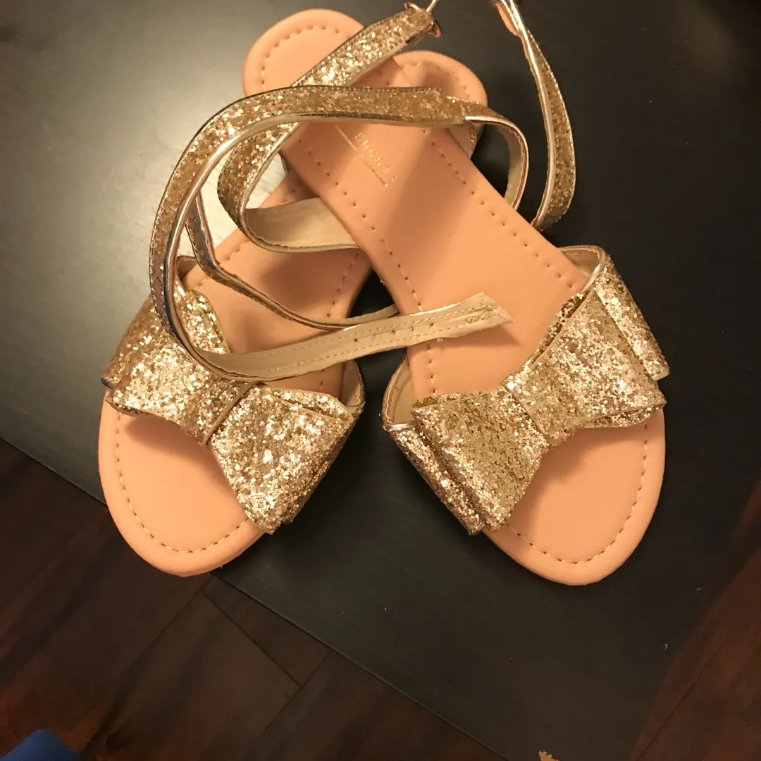 Asos Sparkly Gold Shoes. Size 7, Brand New! photo 1
