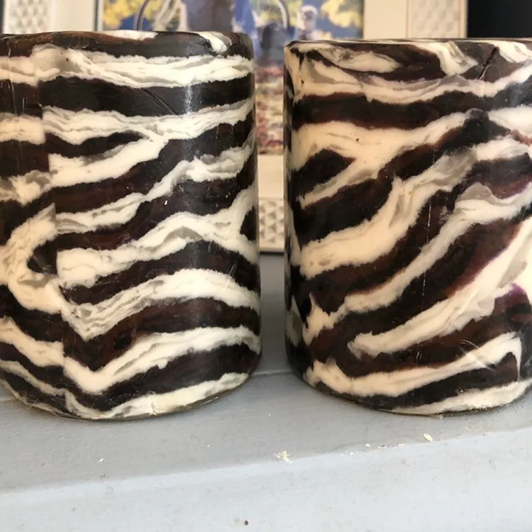 Zebra Print Candles photo 1