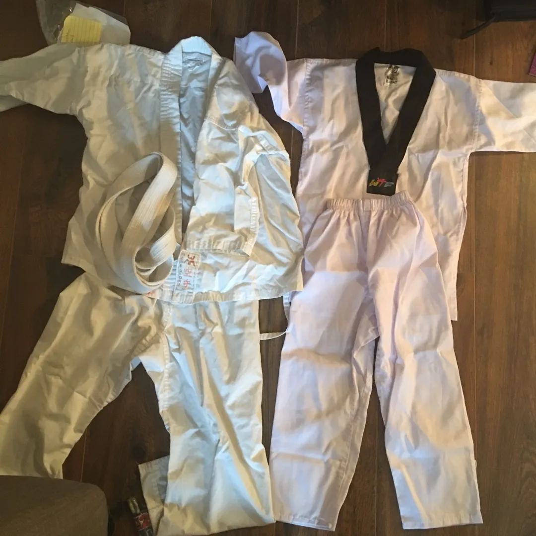 kids taekwondo and karate Uniform photo 1