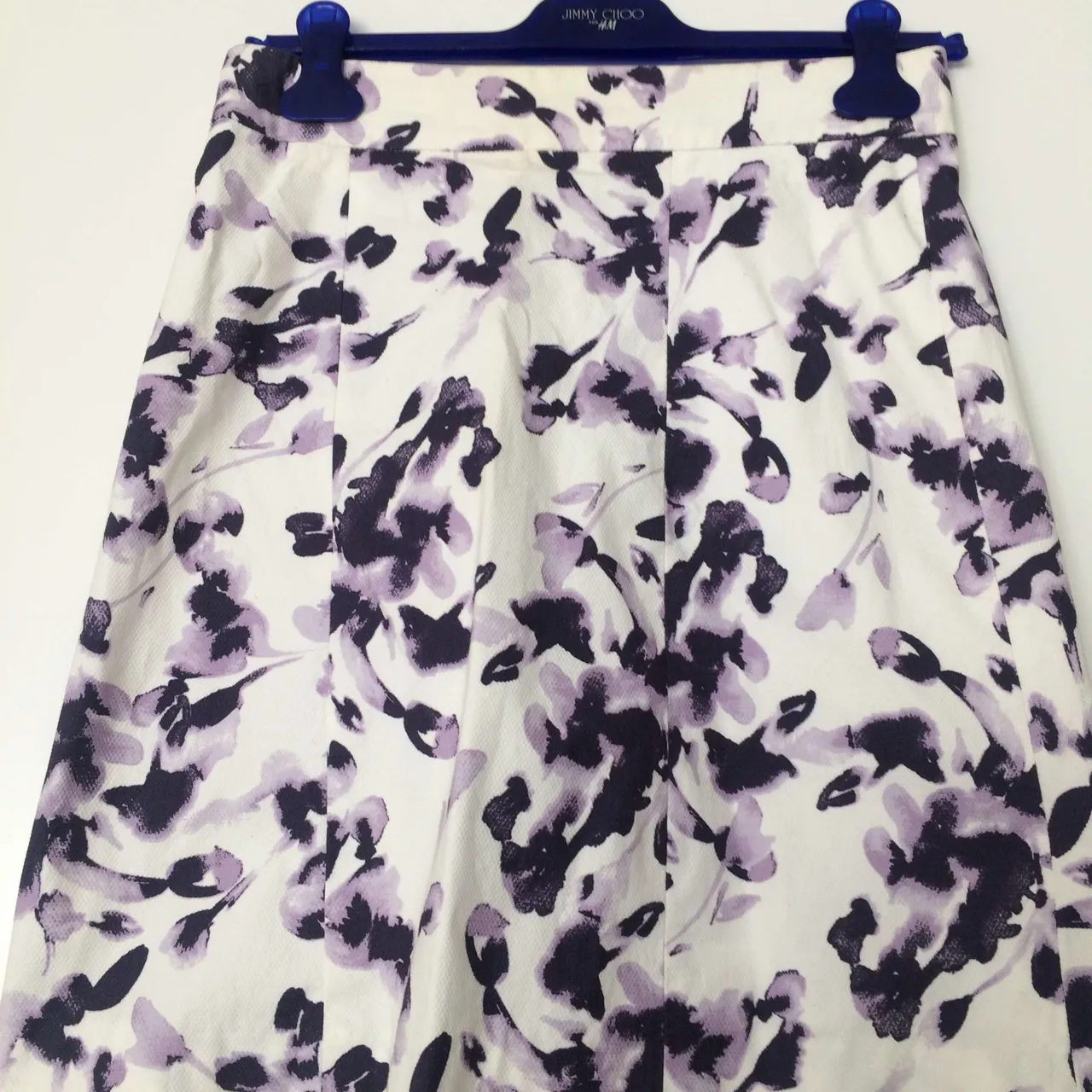 Free People purple white floral skirt Medium photo 1