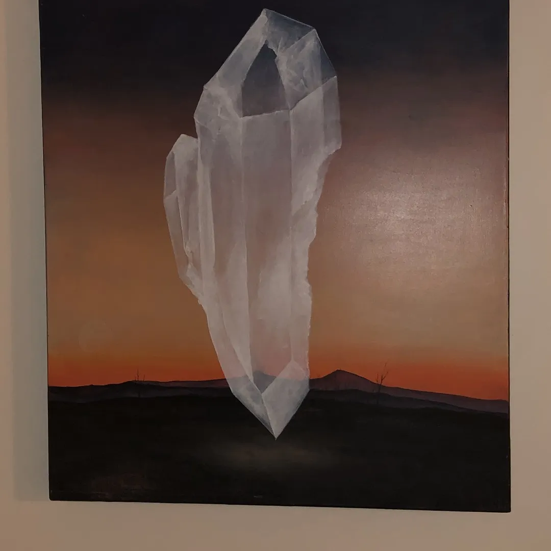 Beautiful Painting On Canvas Of A Crystal photo 1
