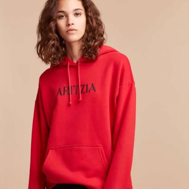 Aritzia - red logo hoodie (XS/S) photo 3