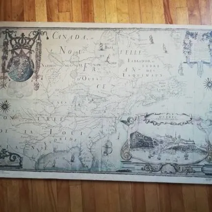 1600's Quebec Map Wall Art photo 1