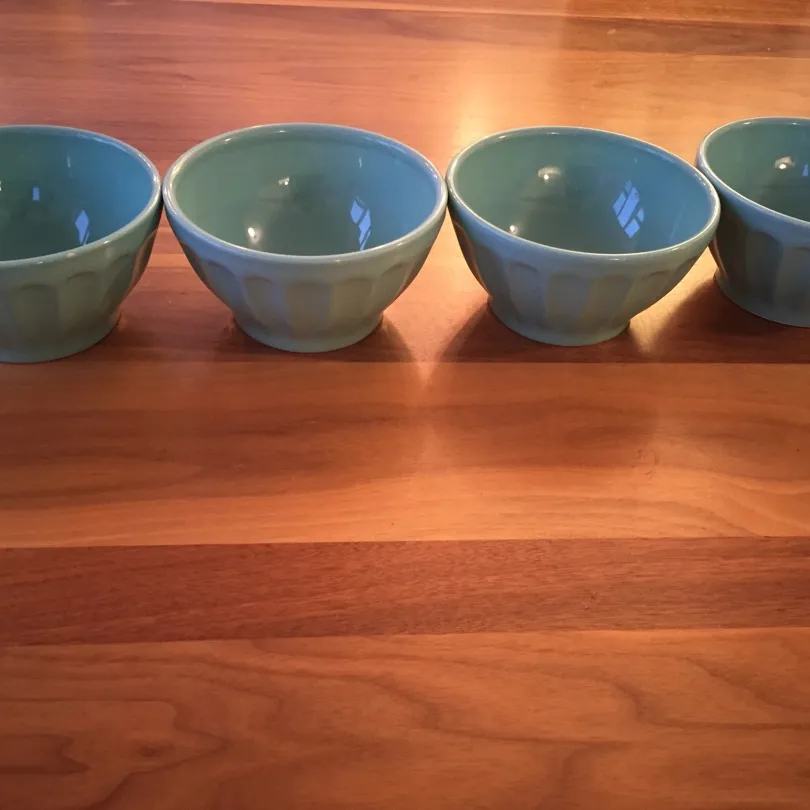 Set of 4 Anthropologie Latte Bowls photo 3