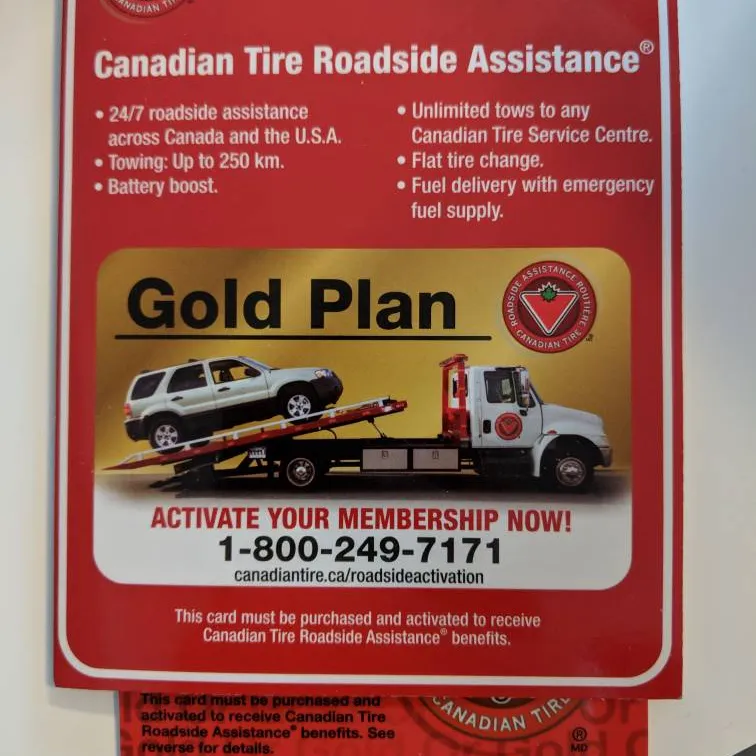 Canadian Tire Gold Plan Roadside Assistance photo 1