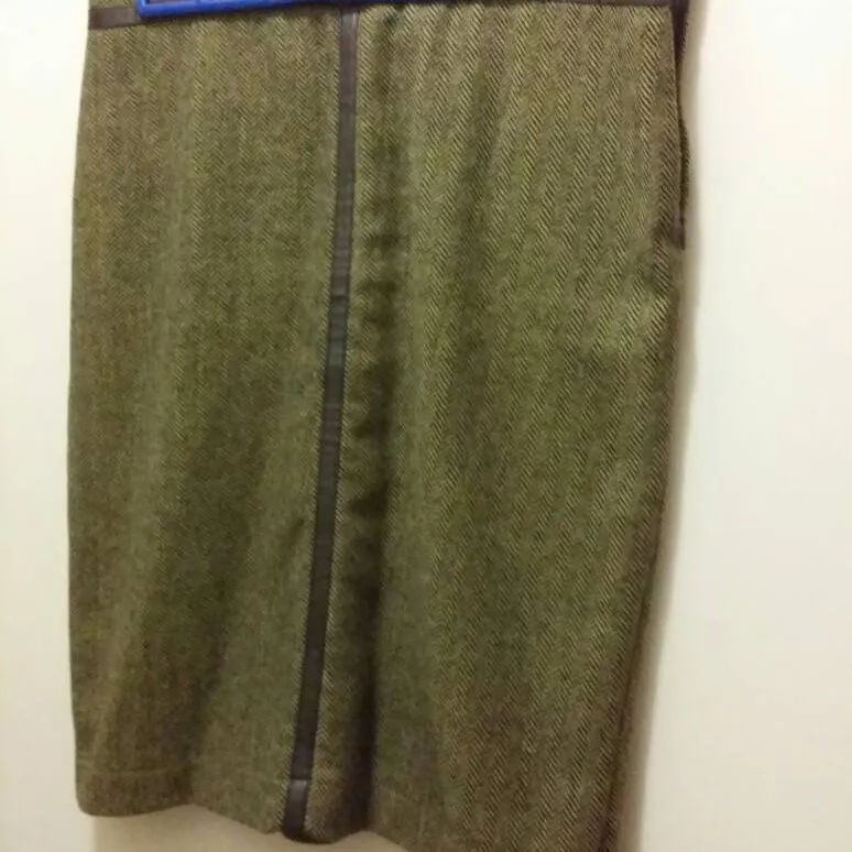 Brown Wool Pencil Skirt photo 1