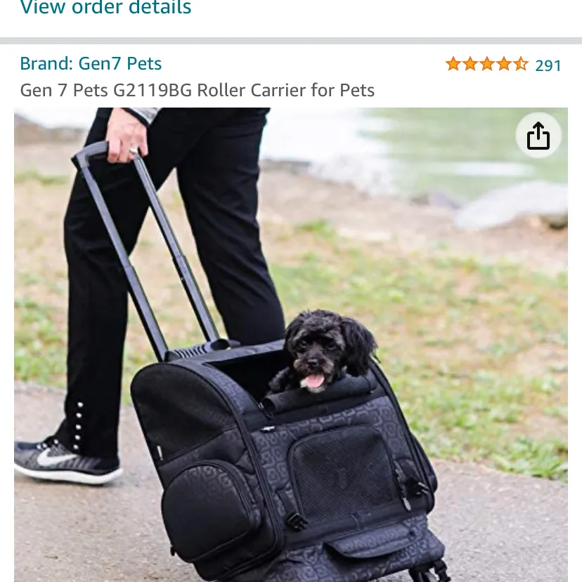 Rolling Dog Carrier (amazon link in description) photo 1