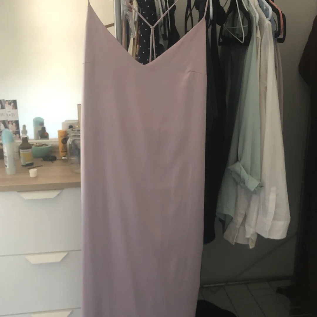 EUC Purple Silk Slip Dress size S/M photo 5