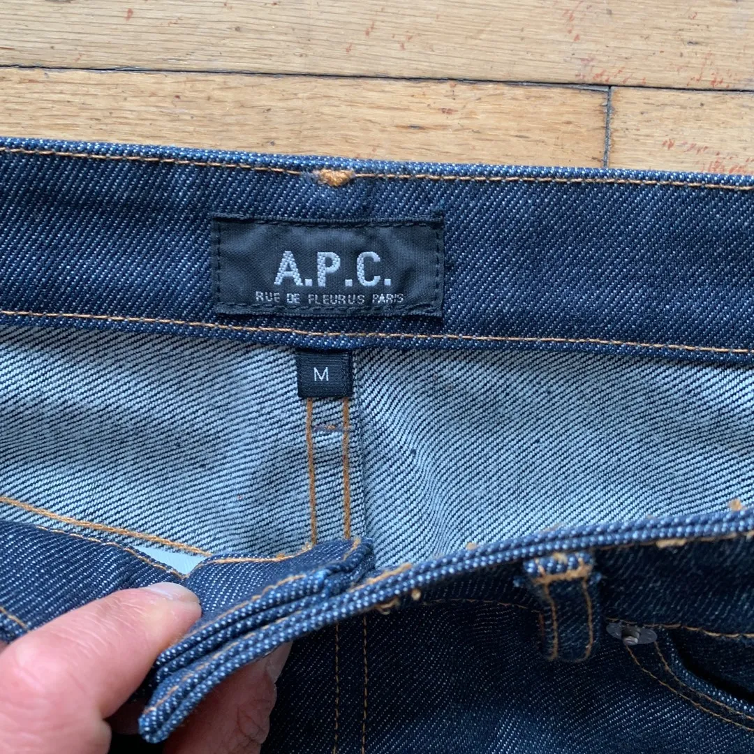 APC raw denim Mini Skirt - Medium photo 3