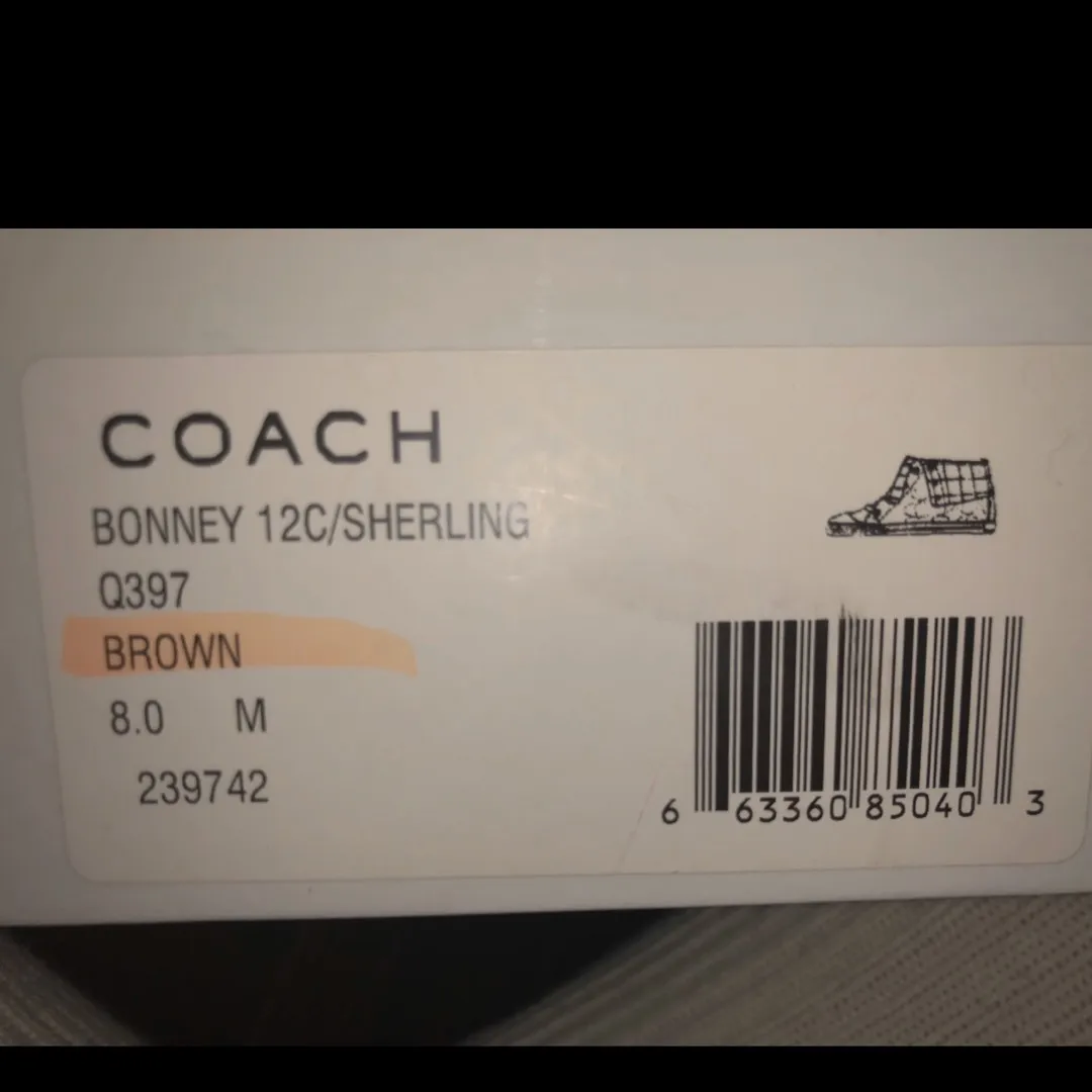 Coach Brown High Top Sneakers 8 photo 4