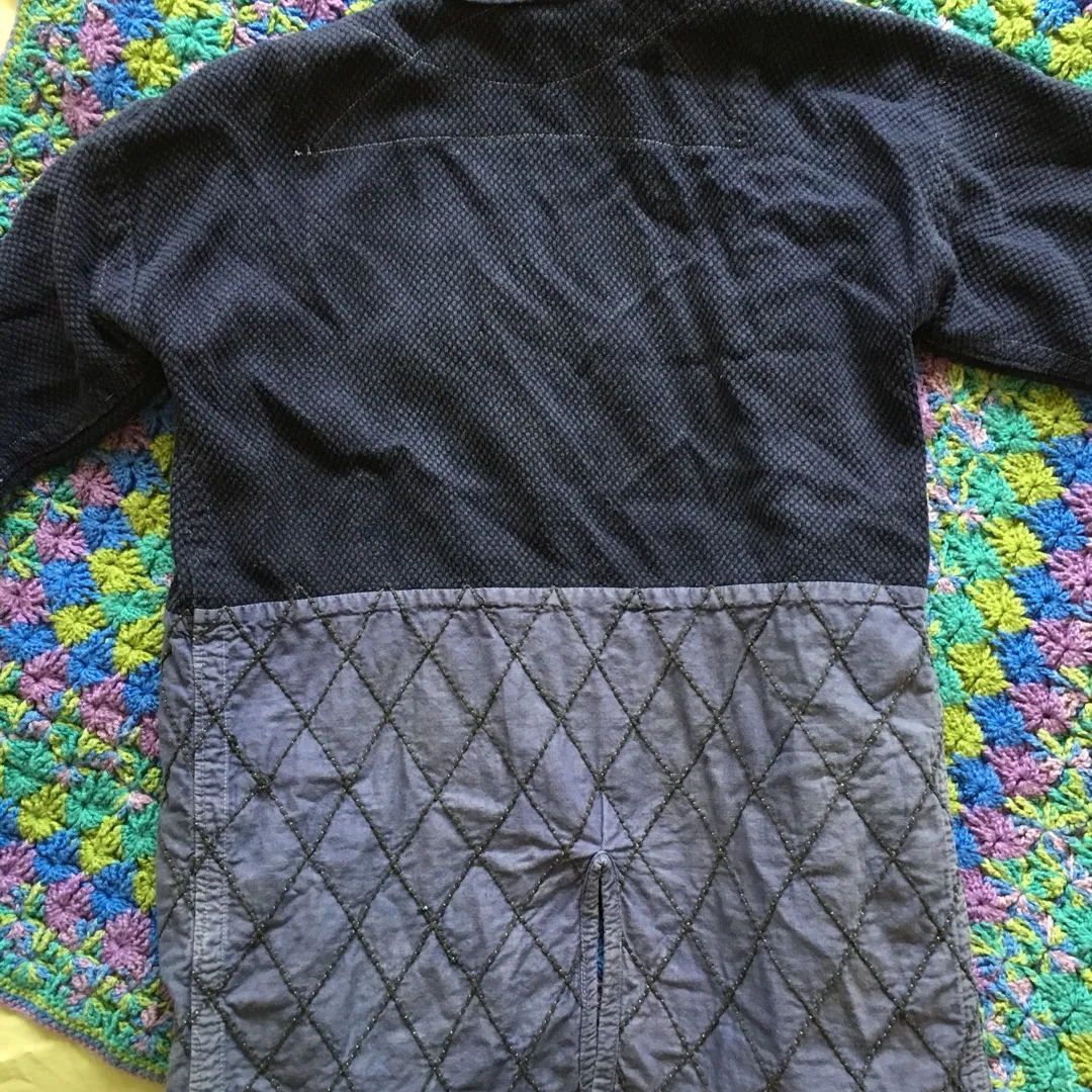 Vintage indigo dyed 3/4 sleeve jacket photo 4