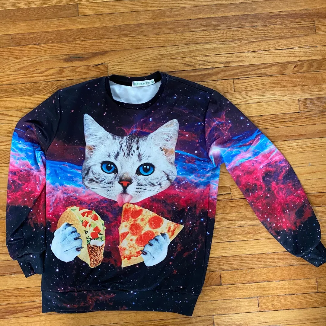 Cat Taco Pizza Sweater photo 1