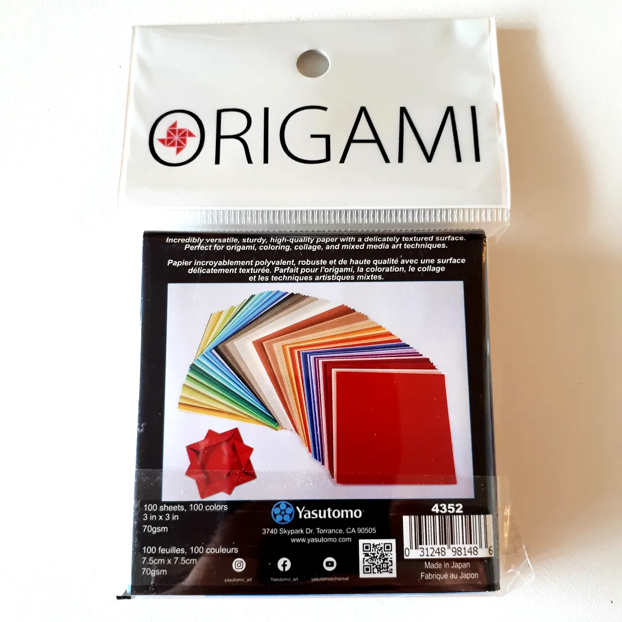 Origami Paper 100 Colours / 100 Sheets (small size) NEW BNIP photo 3