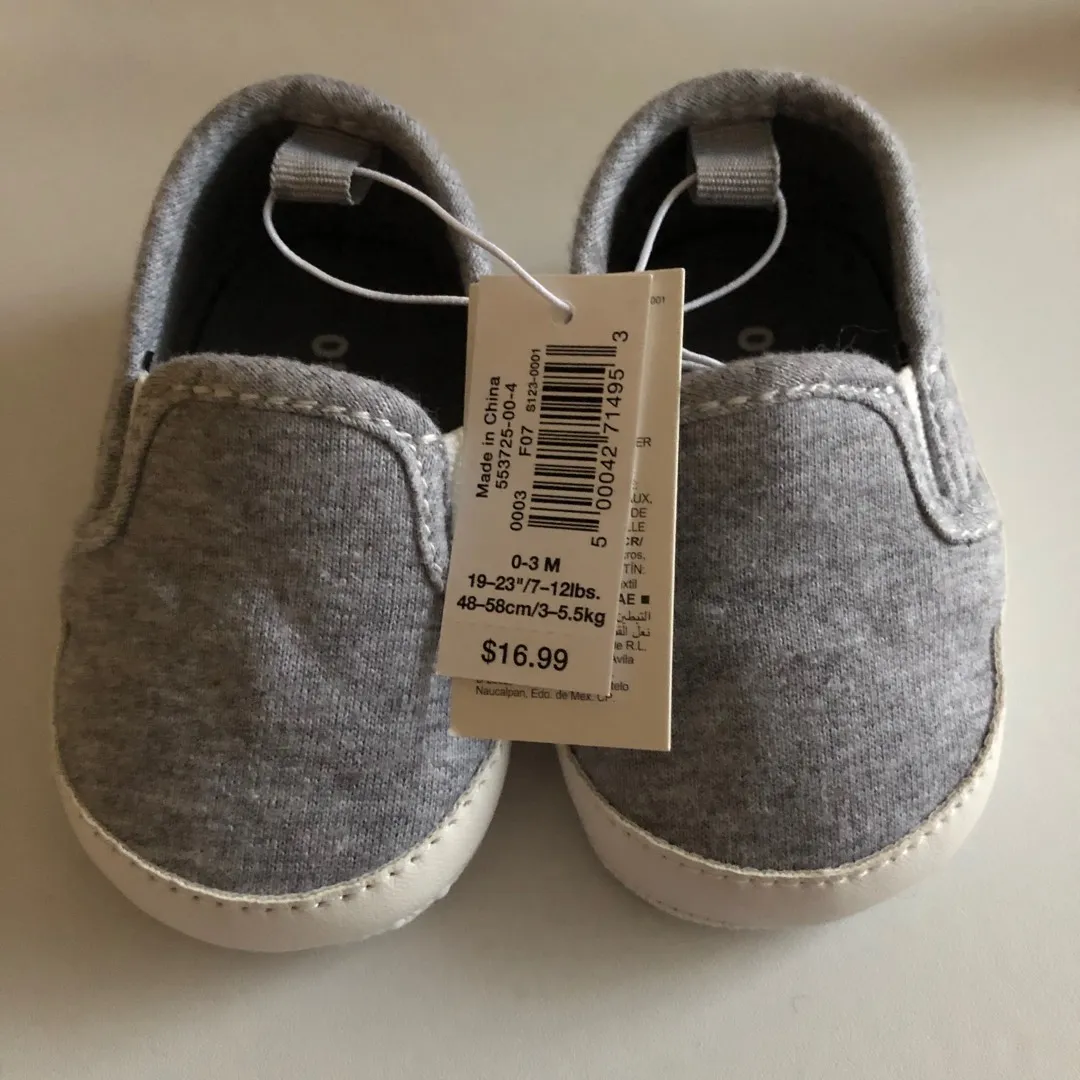 BNWT Baby Slides in Grey Size 0-3 M photo 3