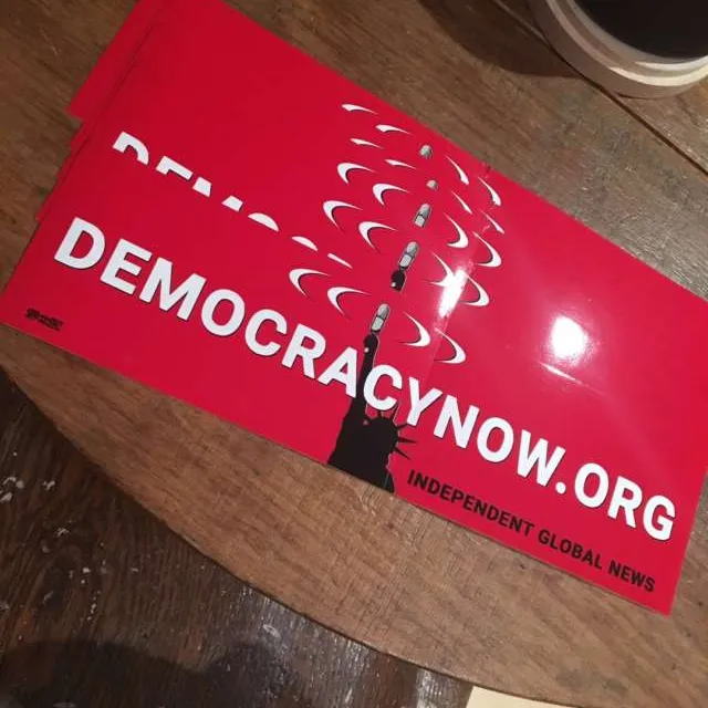 Democracy Now Bumper Sticker photo 1