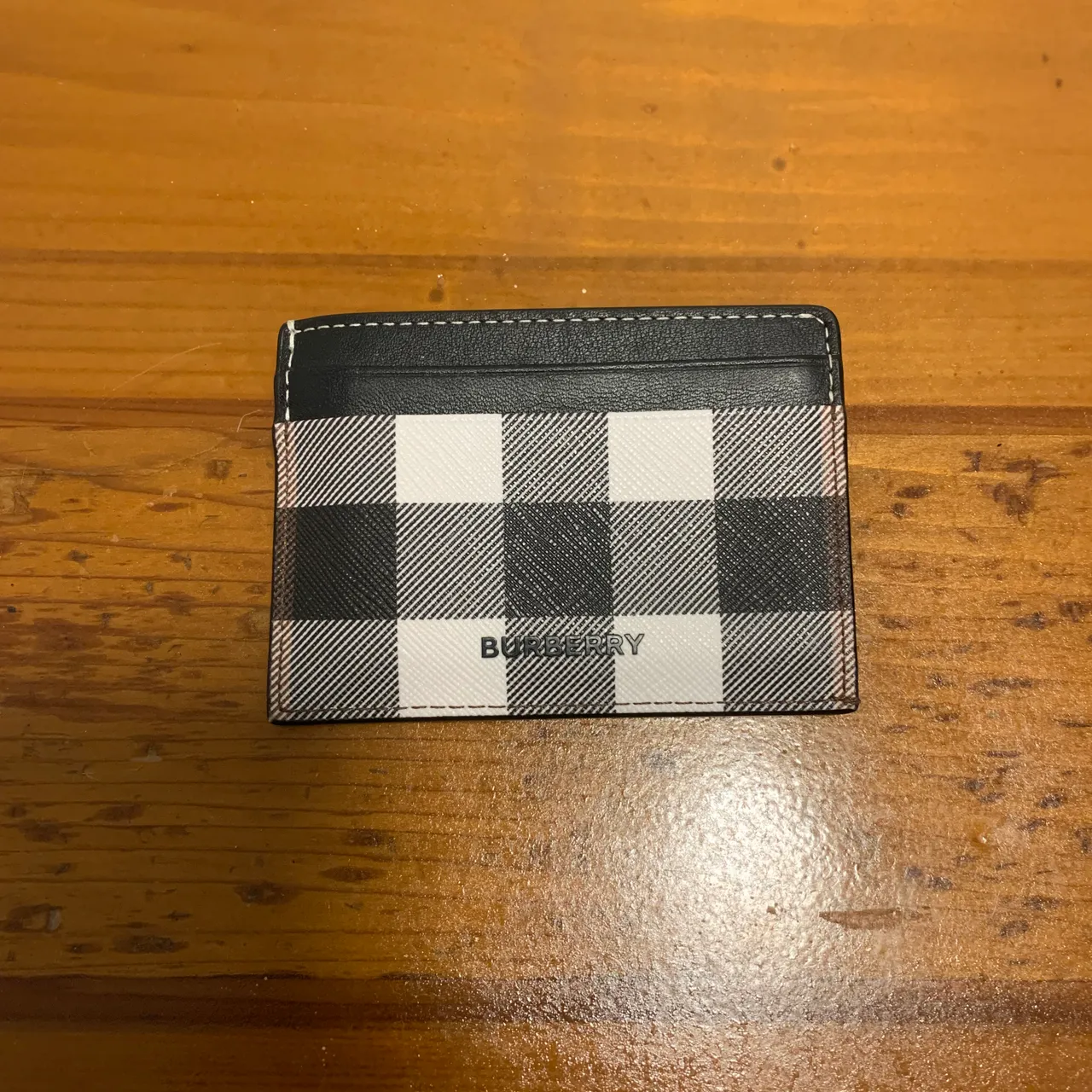 Burberry Kier Check E-Canvas & Leather Card Case Wallet photo 2