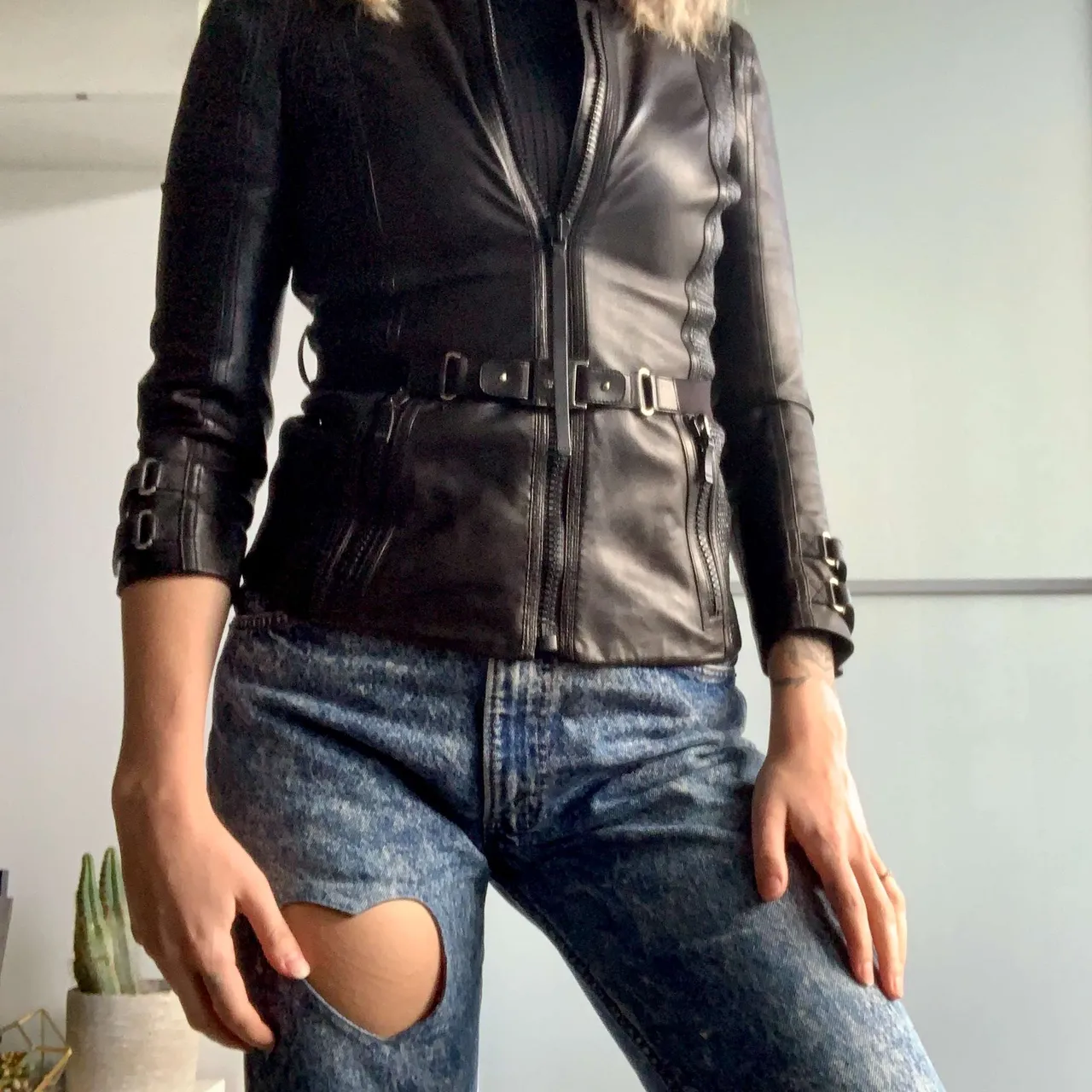 Authentic Gucci Leather Jacket photo 4