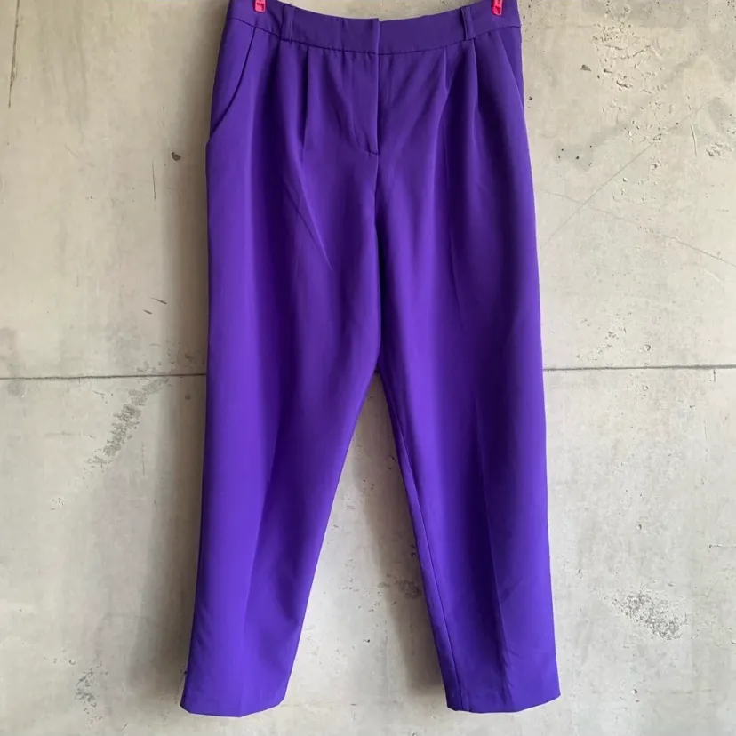 ASOS Royal Purple Trousers Size 2 photo 3