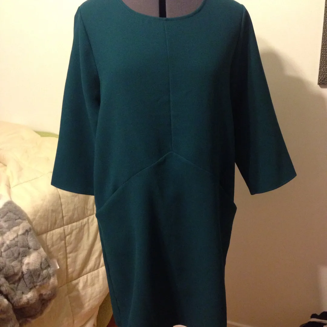 Brand New Modcloth Green Shift Dress (LARGE) photo 1