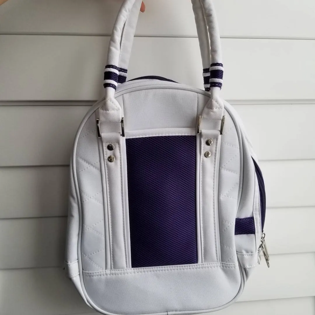 Slim White & Purple Purse/Bag photo 1