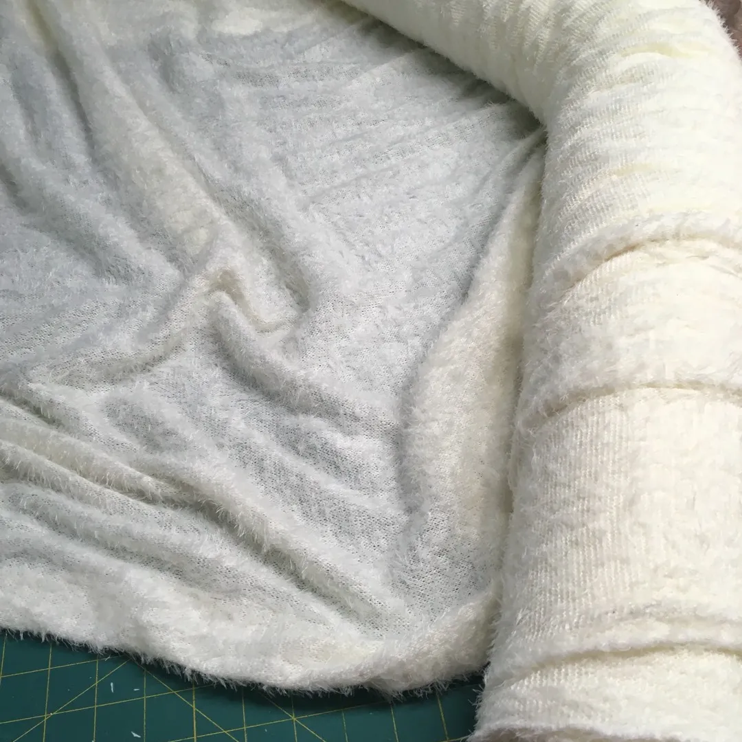 "Mohair" Knit In Ivory / 2 Yd Lots photo 1