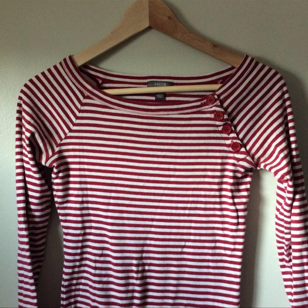 Red Striped Top - Size Small photo 3