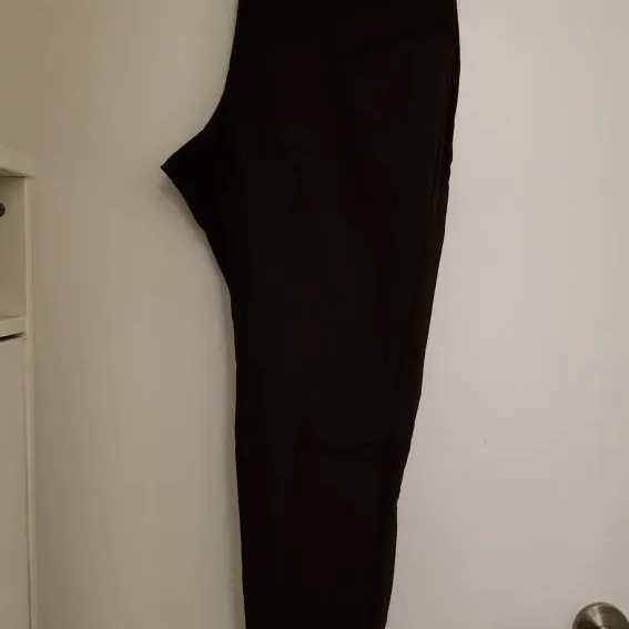 Black Dress Pants with Stretchy Waistband photo 1