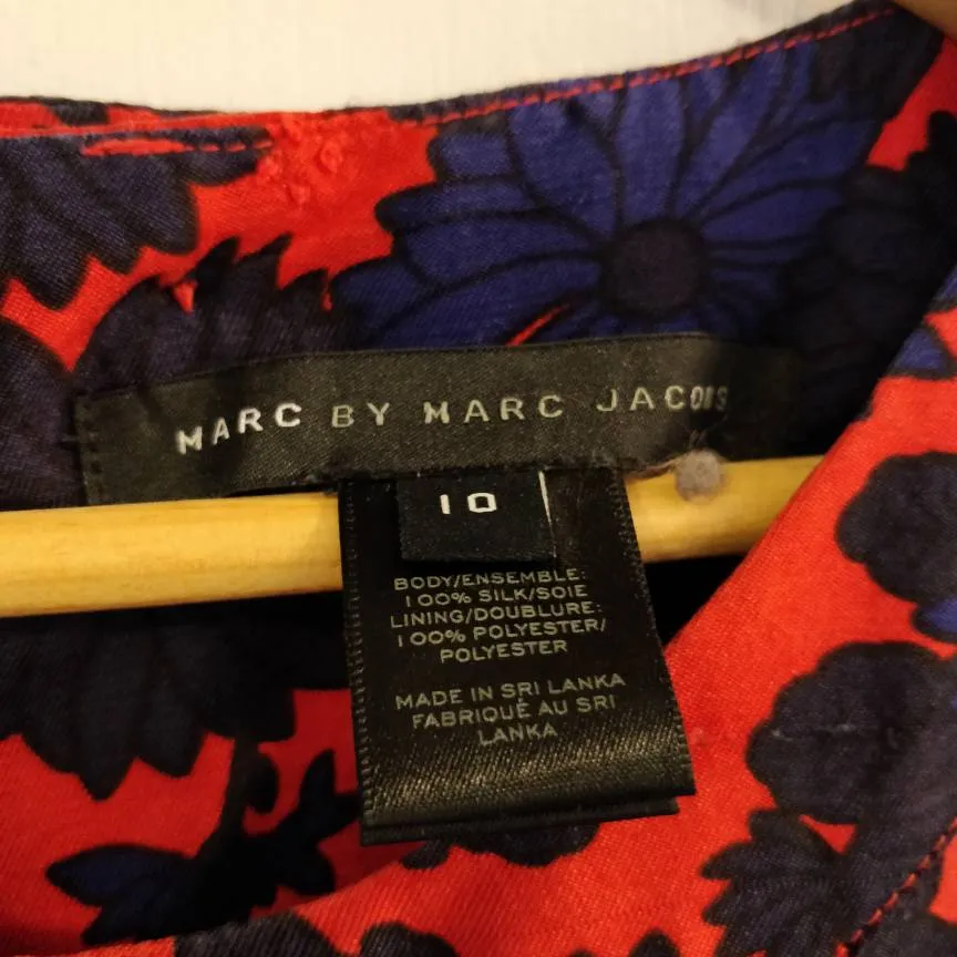 Marc By Marc Jacobs Silk Dress Size 10 photo 3