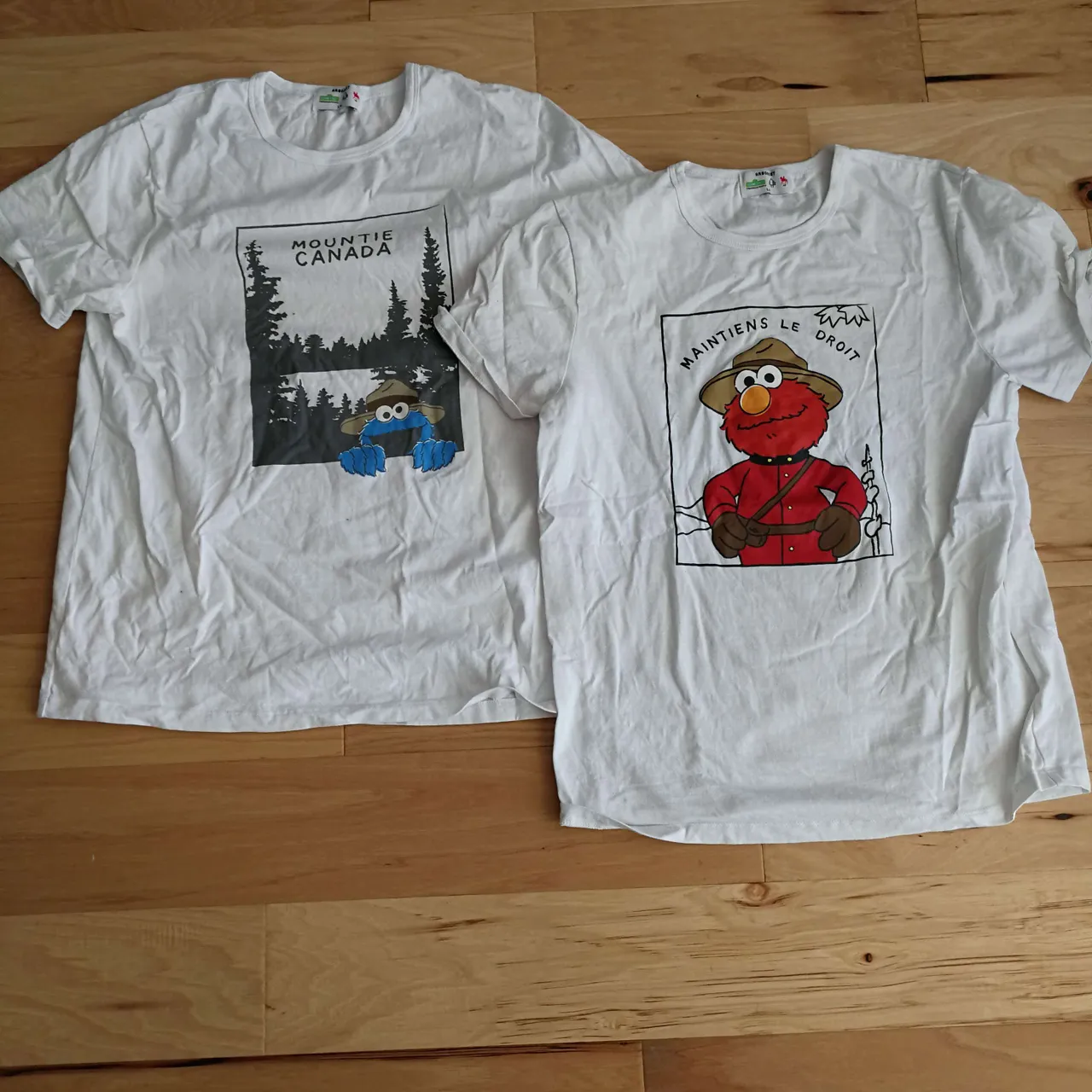 2 Sesame Street RCMP Large T-Shirts (Drake General Store) photo 1
