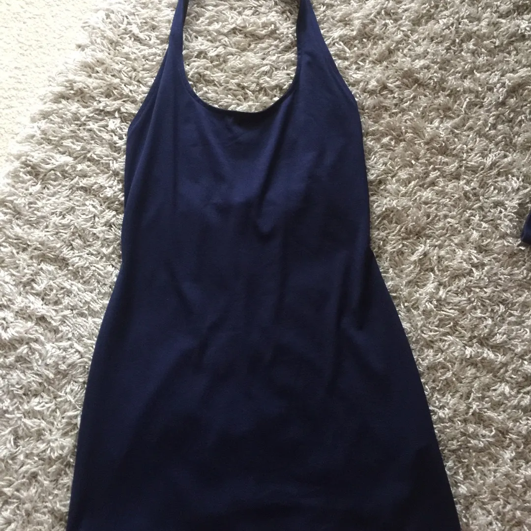 Guess Blue Lined Dress photo 1