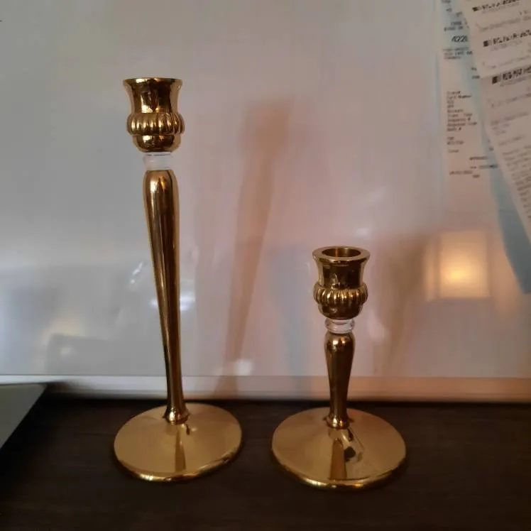 Matching Candlestick Holders - 2 Different Sizes photo 1