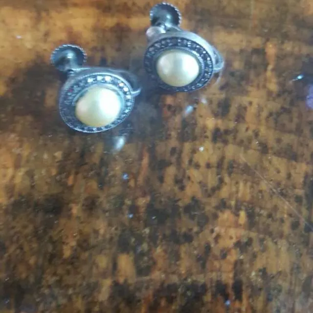 My granny's clip on earrings from 1940s war era. photo 1