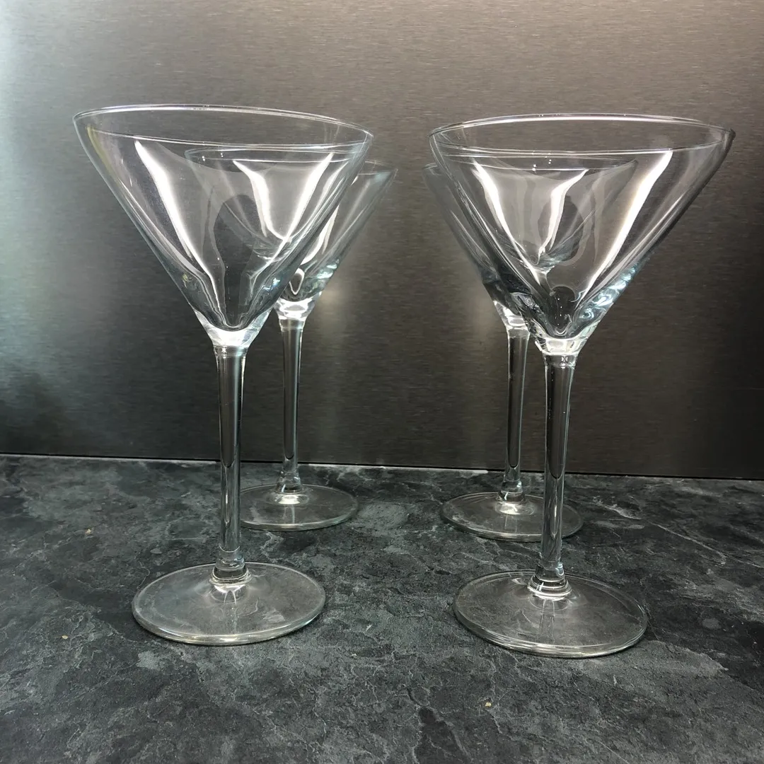 Glass Martini Glasses (set Of 4) photo 1