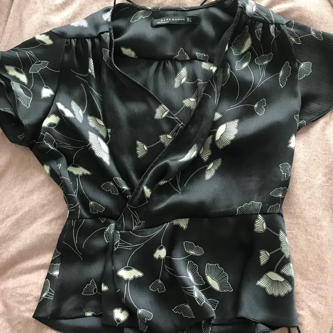 Zara Wrap Blouse - Size Small photo 1