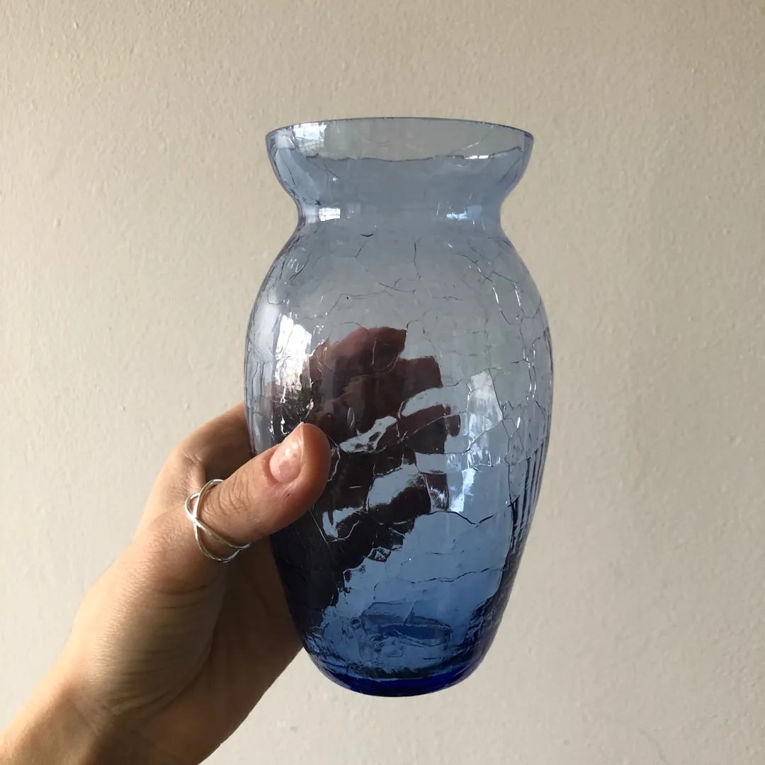 “Cracked” Glass Vase photo 1
