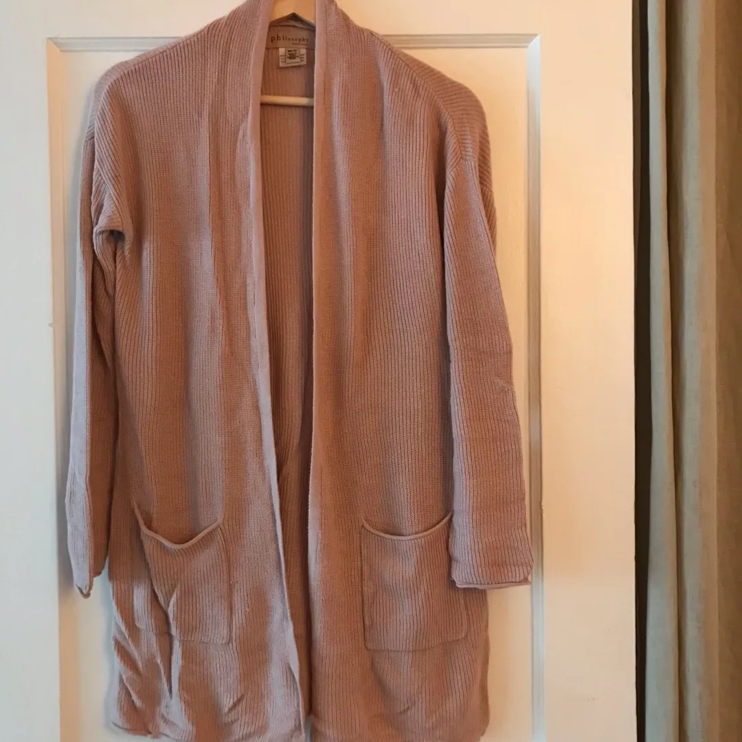 Excellent Condition Nordstrom Dusty Rose Cardigan Sweater photo 1