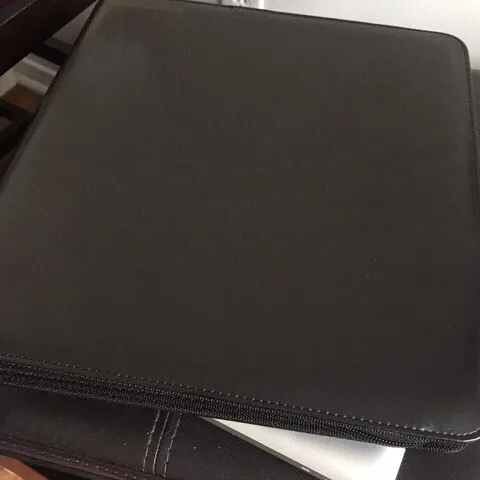 Black leather binder photo 1