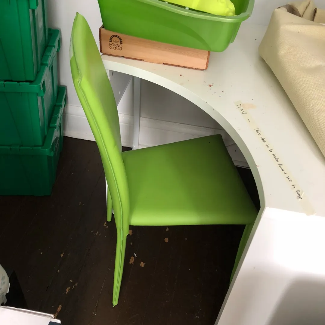 Very Green Vegan Leather Chair photo 1