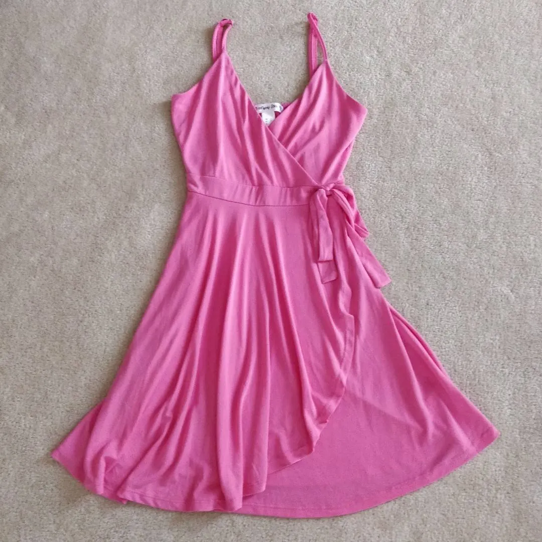 Pink Faux Wrap Dress photo 1