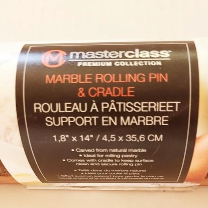 BN MasterClass Luxury Marble Rolling Pin & Cradle photo 6