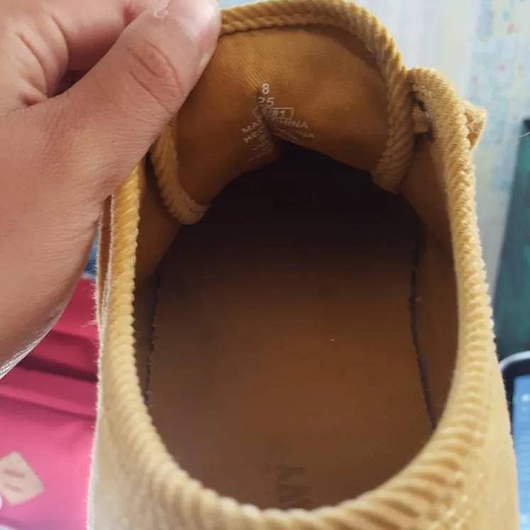 Mustard Corduroy Sneakers Gum Sole photo 3