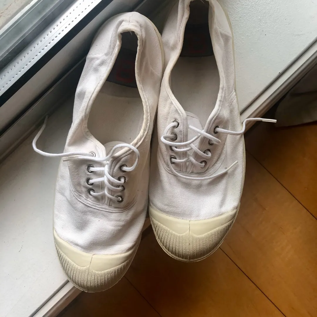 White Bensimon Tennis Shoes Size 40 photo 1