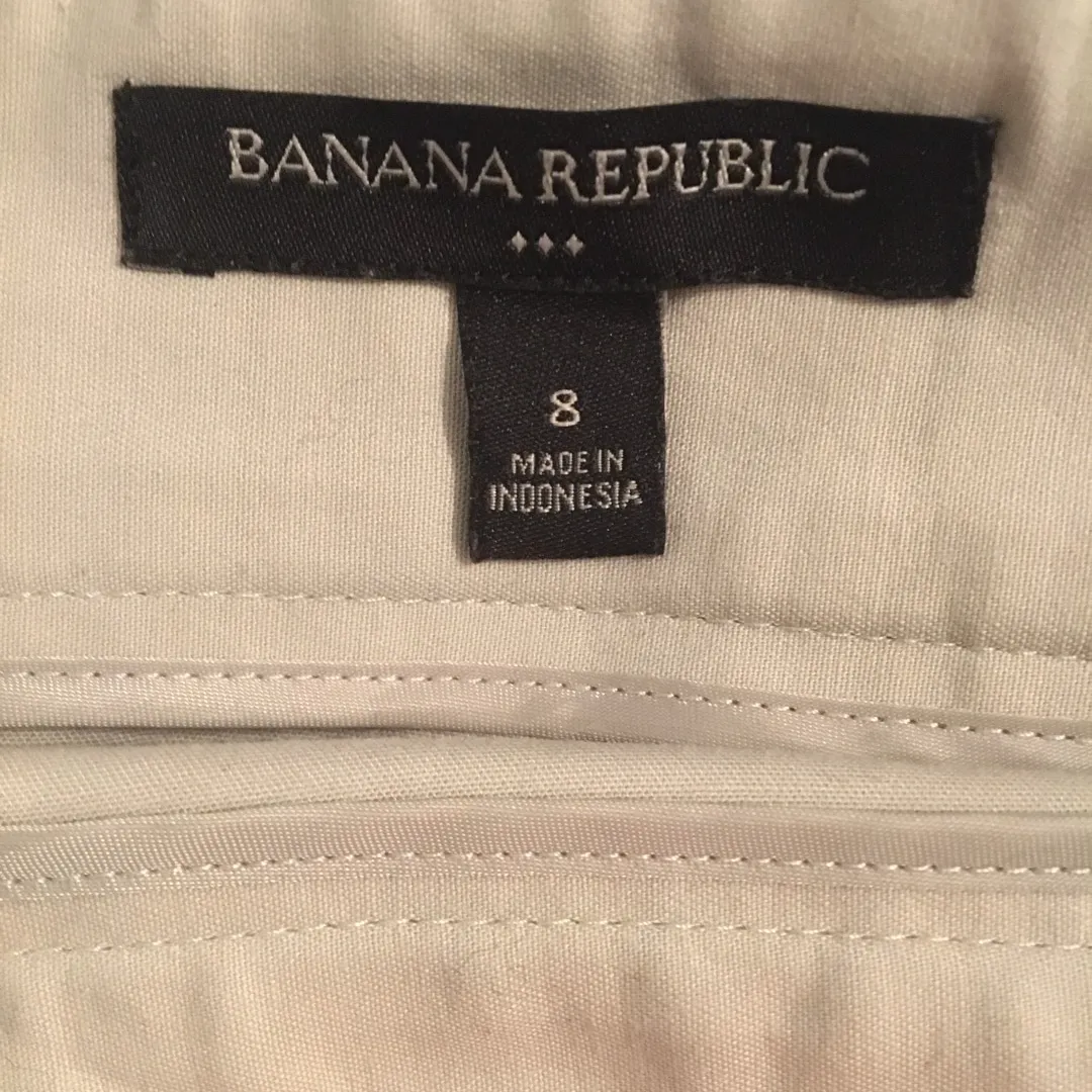 Banana Republic Beige Khaki Pencil Skirt photo 3