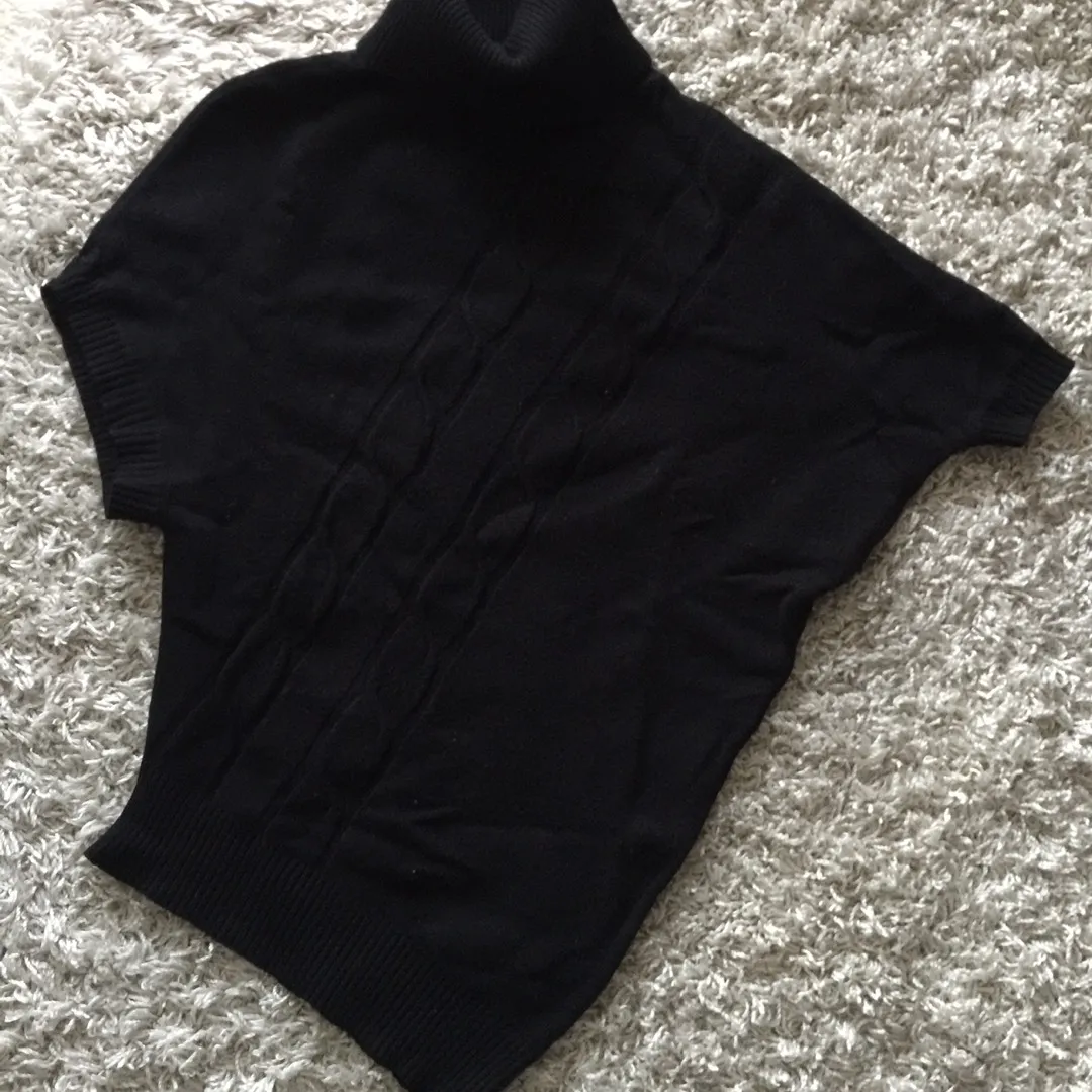 Black Asymmetrical Sweater photo 1
