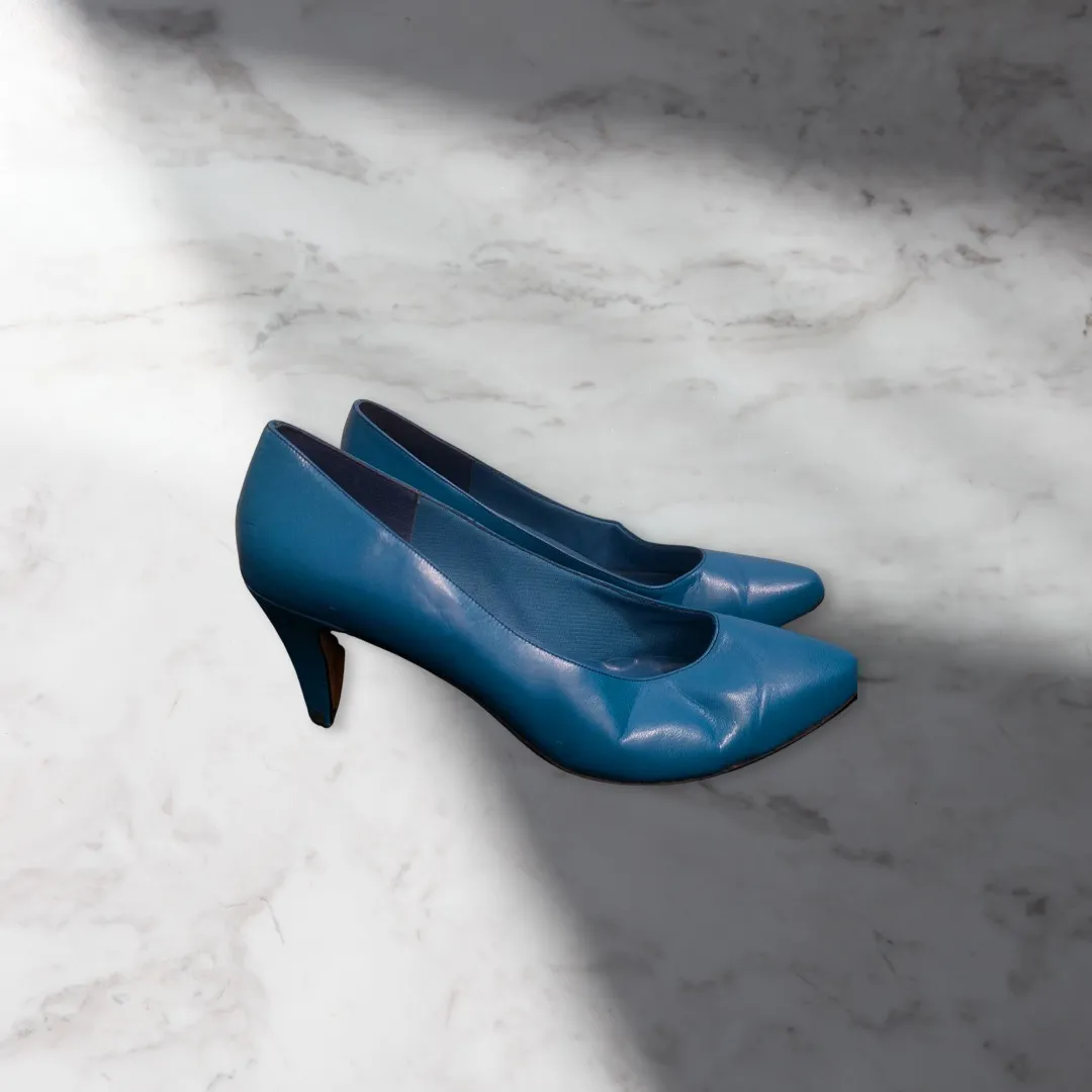 Vintage Blue Heels Size 9 photo 1